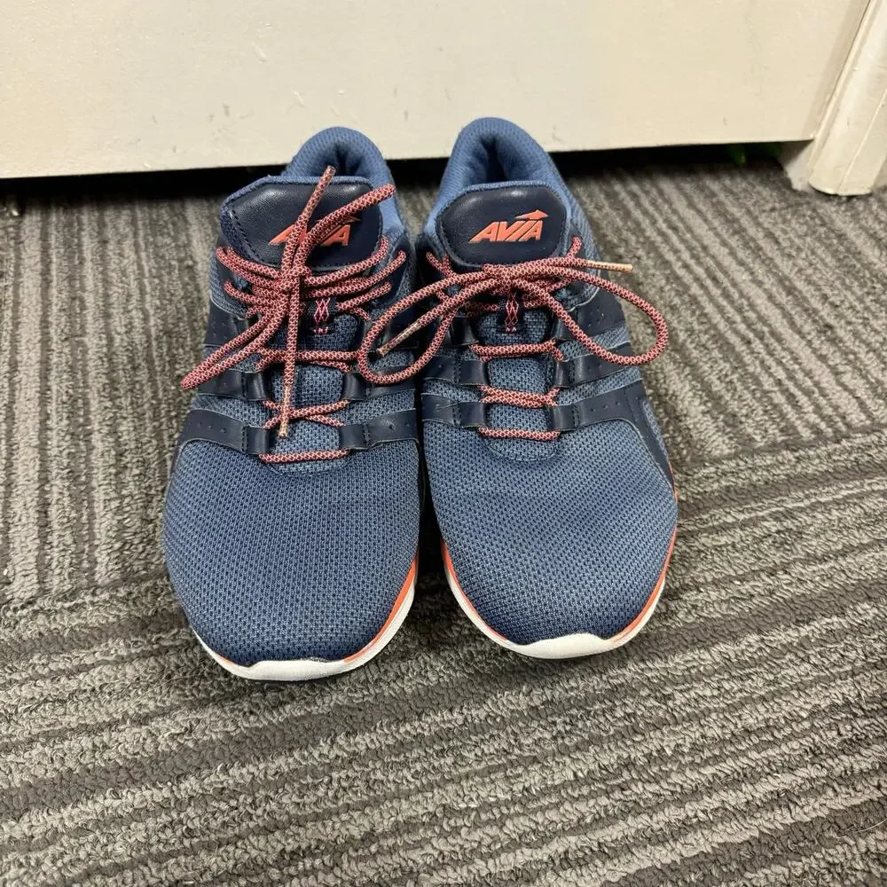 Avia Avi-Mania Women’s Running Shoes | Navy Blue & Coral | Memory Foam | Size 9